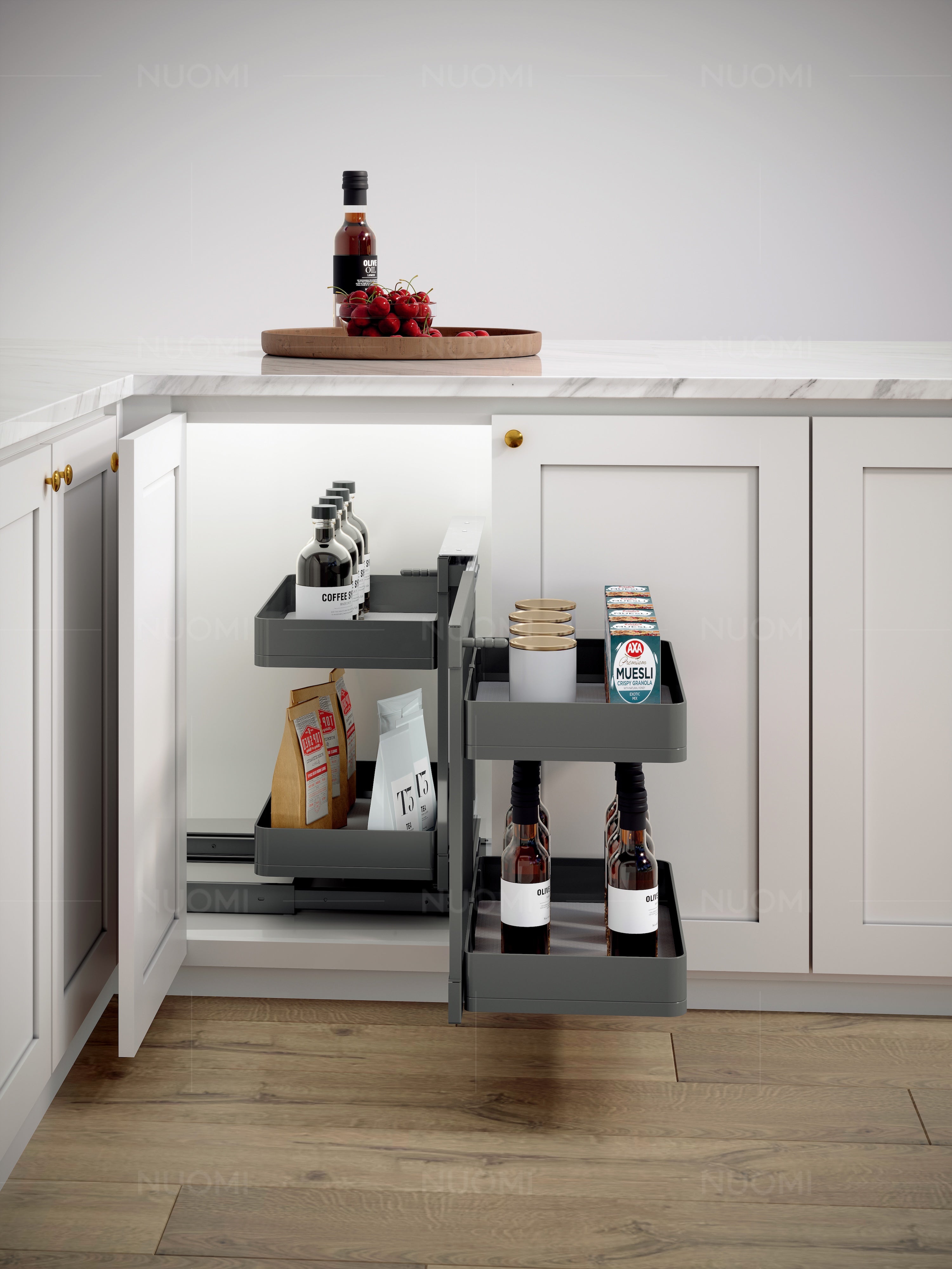Encanto Full Pull Out Kitchen Corner Pantry